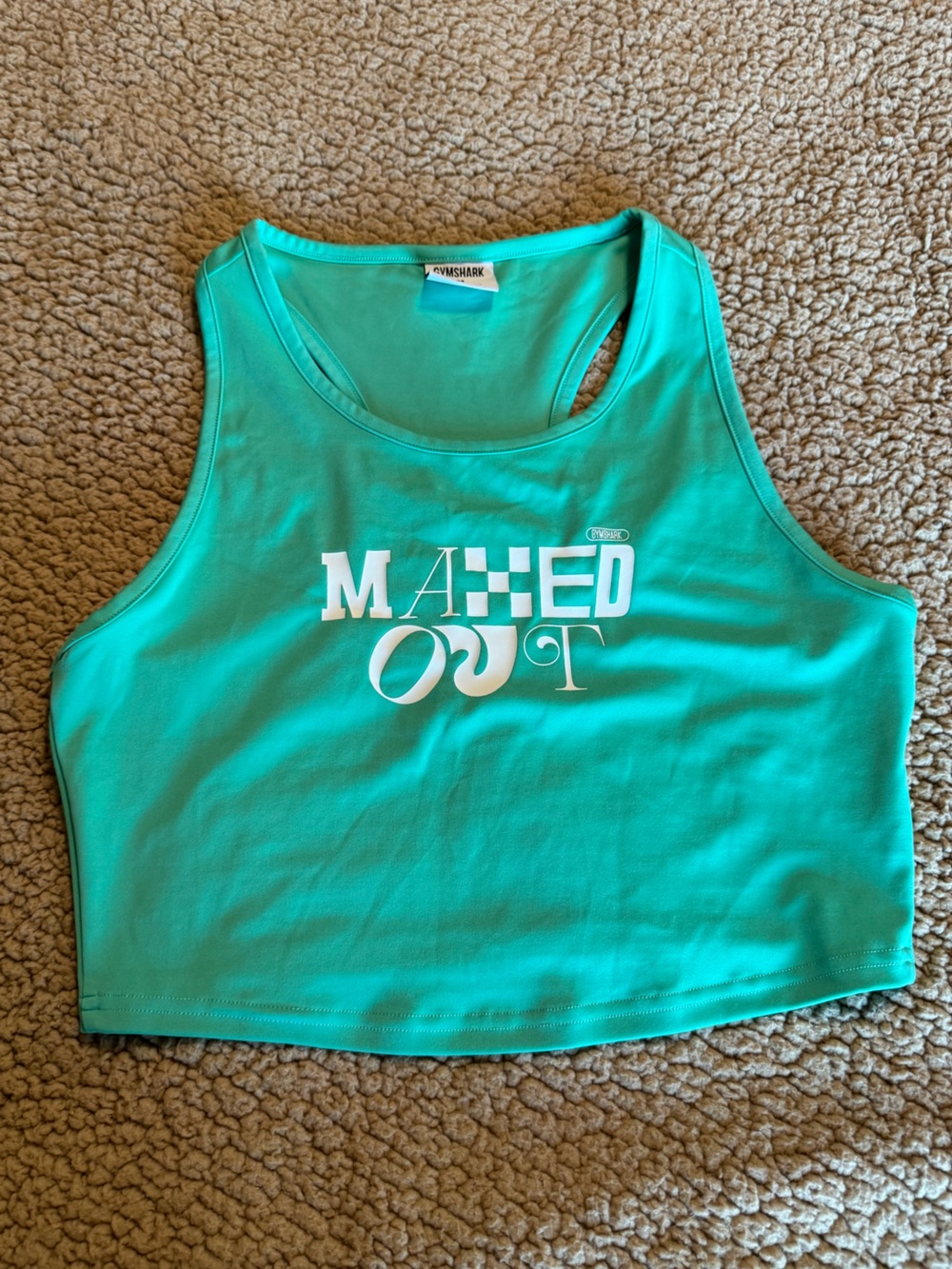 Gymshark Teal Cropped Graphic Tank